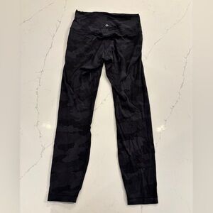 Lululemon Athletica Black Leggings High Waist Performance Camo